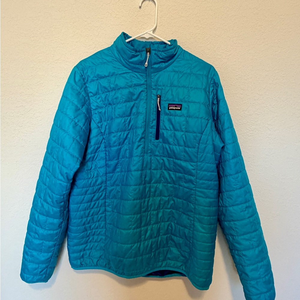 Patagonia Teal Quilted Pullover